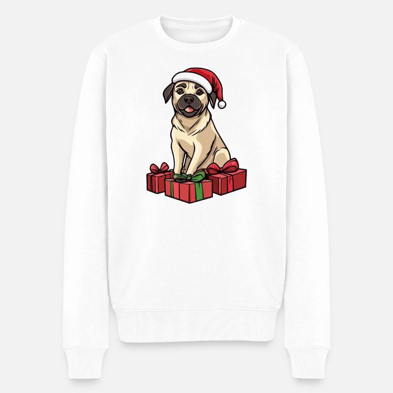 Kangal Hund Weihnachten Geschenke - Männer Premium Bio Pullover - Weiß