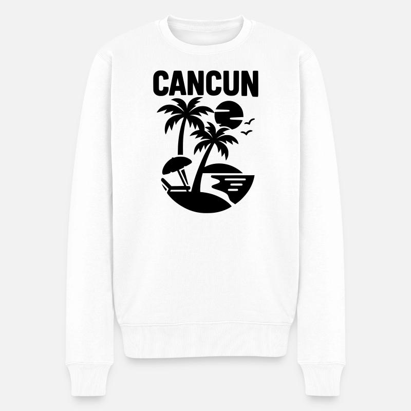 Cancun Silhouette - Pull Premium bio Homme - blanc