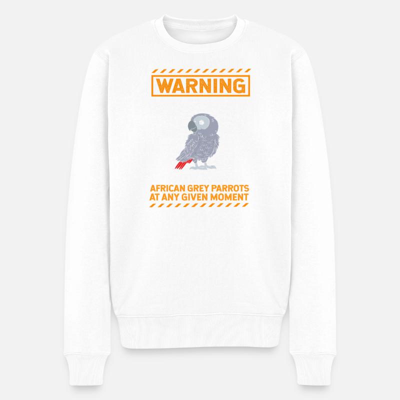 Parrot Grey - Pull Premium bio Homme - blanc