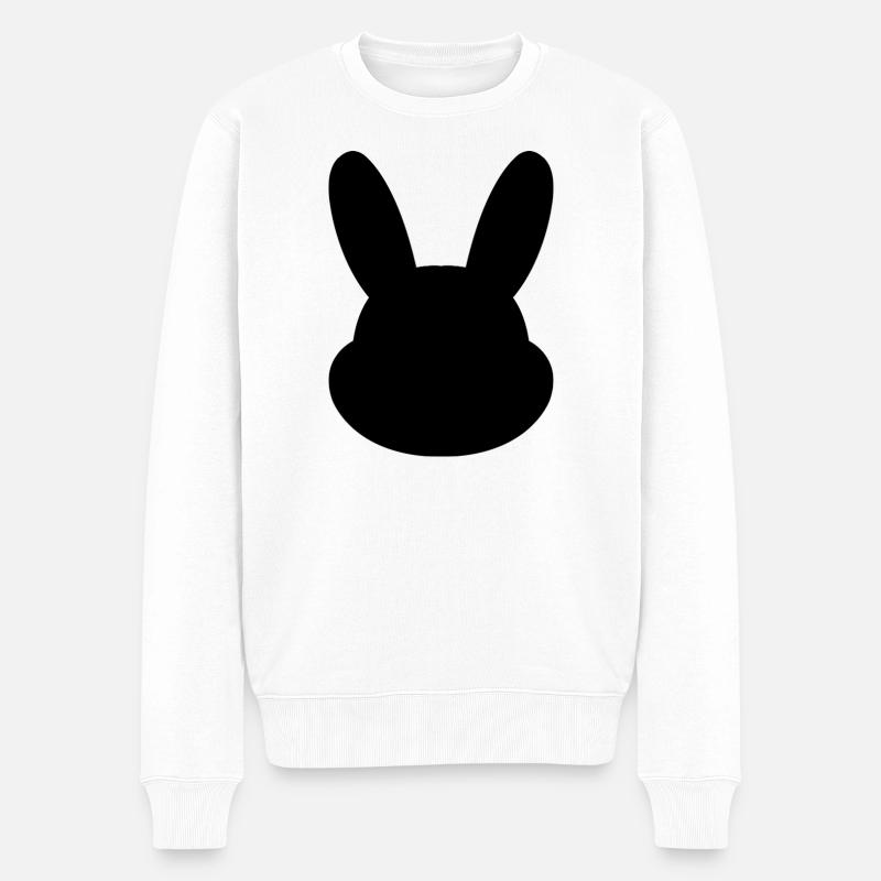 Hasenkopf - Männer Premium Bio Pullover - Weiß