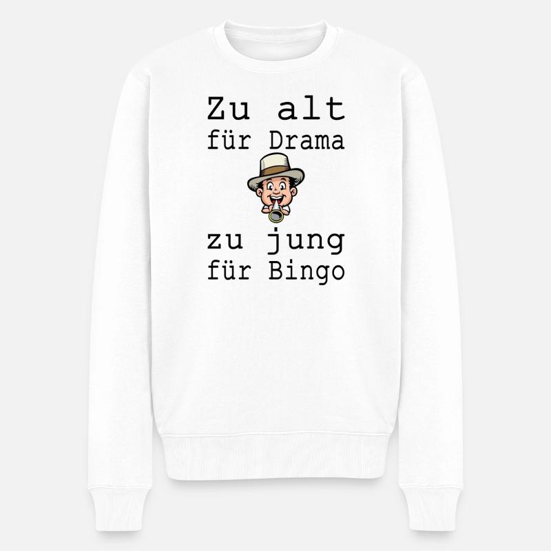 Bingo - Männer Premium Bio Pullover - Weiß