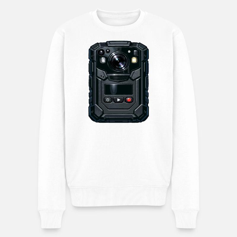 Illustration de caméra d’action robuste - Pull Premium bio Homme - blanc