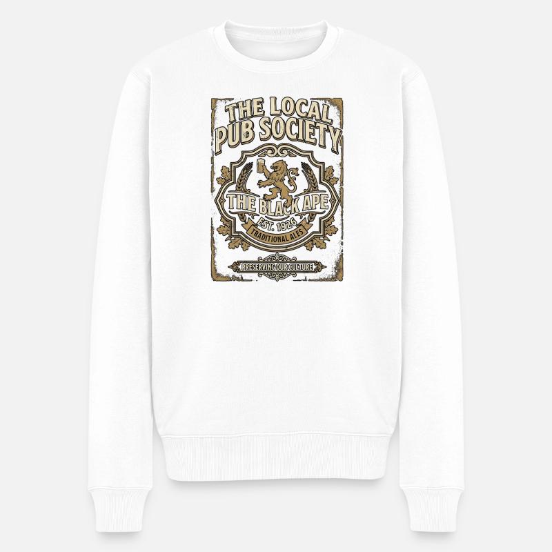 Ami du pub local - Pull Premium bio Homme - blanc