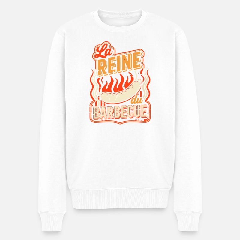 La Reine du Barbecue - Pull Premium bio Homme - blanc