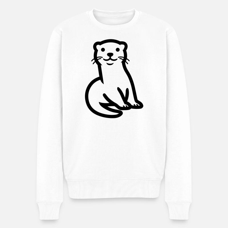 loutre - Pull Premium bio Homme - blanc