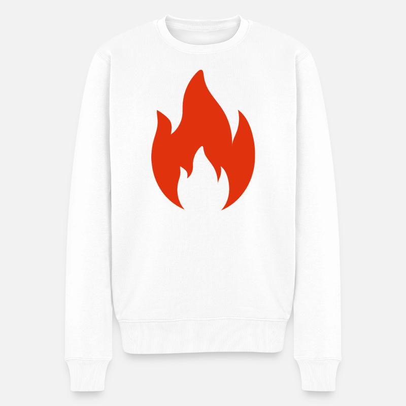 flamme - Pull Premium bio Homme - blanc