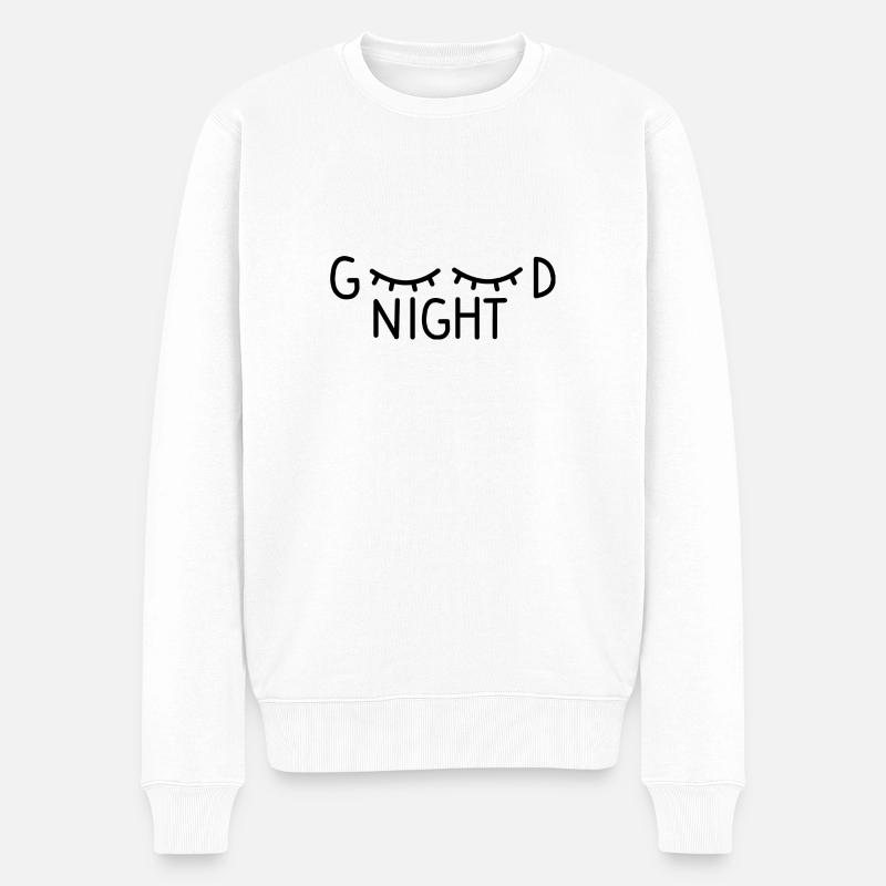 Gute Nacht - Männer Premium Bio Pullover - Weiß