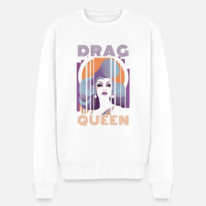 Drag Queen - Pull Premium bio Homme - blanc