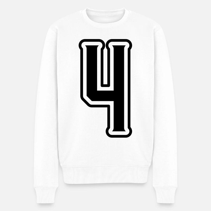 Symbole à 4 chiffres - Pull Premium bio Homme - blanc