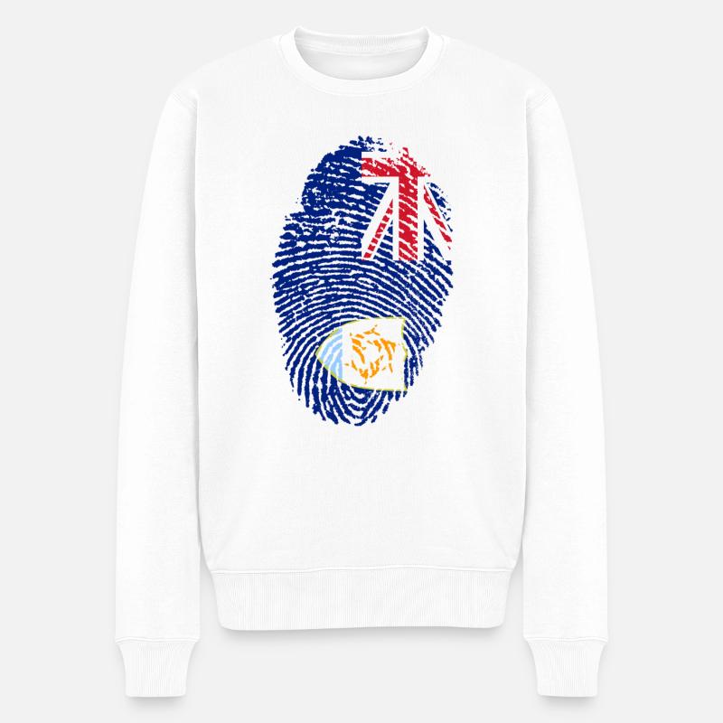 Anguilla - Männer Premium Bio Pullover - Weiß