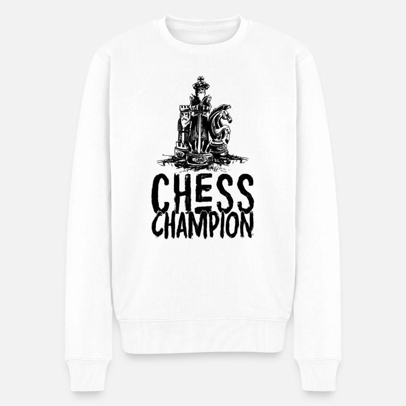 Joueur d’échecs - Pull Premium bio Homme - blanc