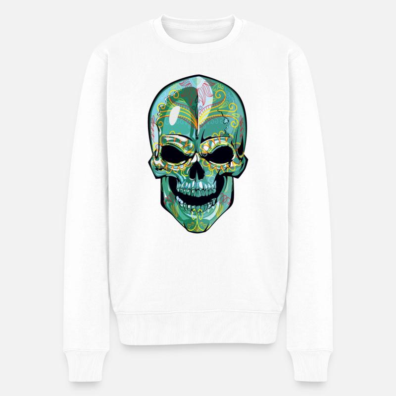 Skullz - Männer Premium Bio Pullover - Weiß