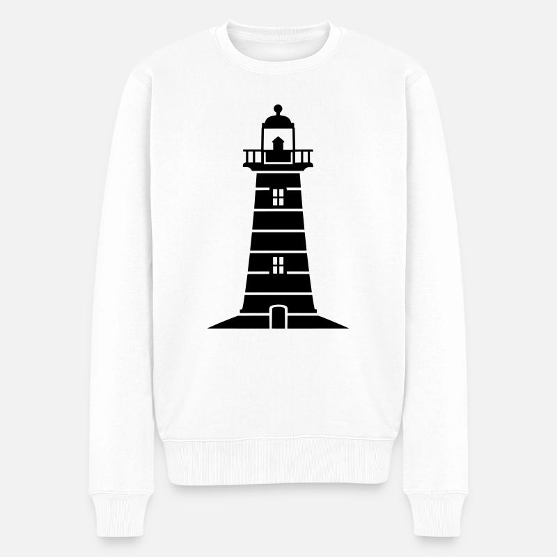 phare - Pull Premium bio Homme - blanc