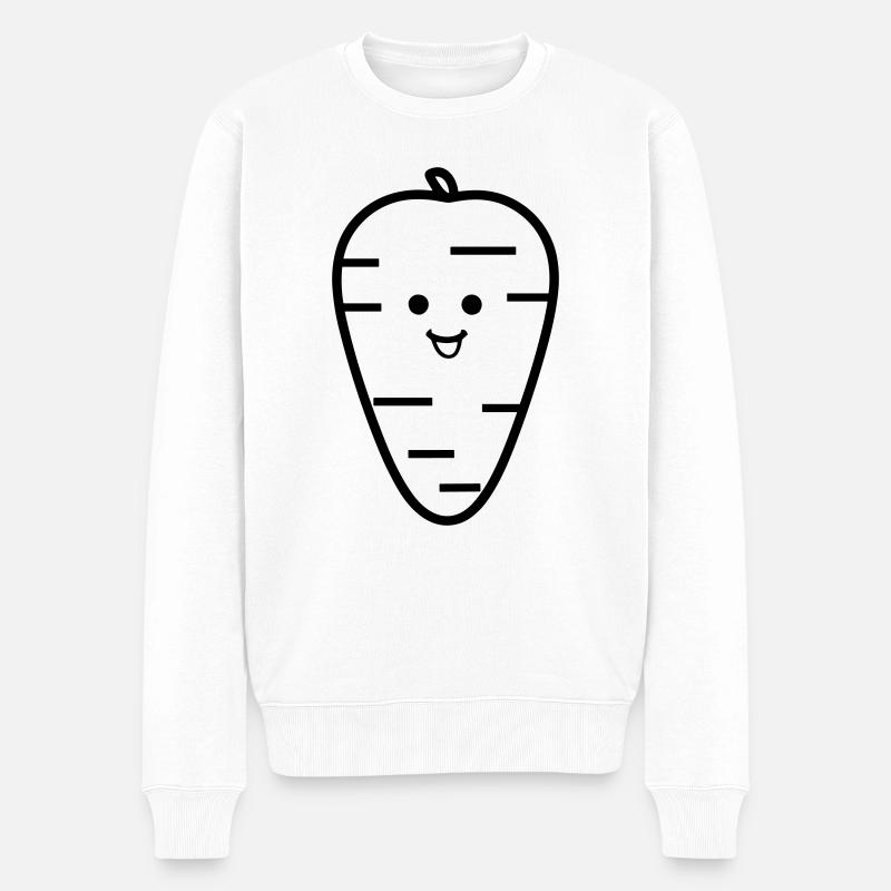 Karotte - Männer Premium Bio Pullover - Weiß