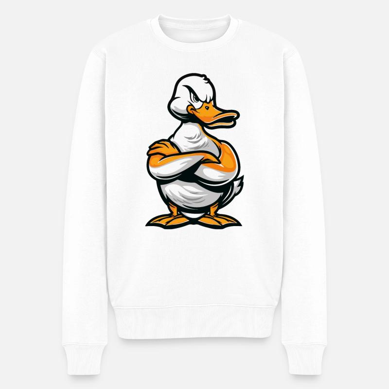 ente - Männer Premium Bio Pullover - Weiß