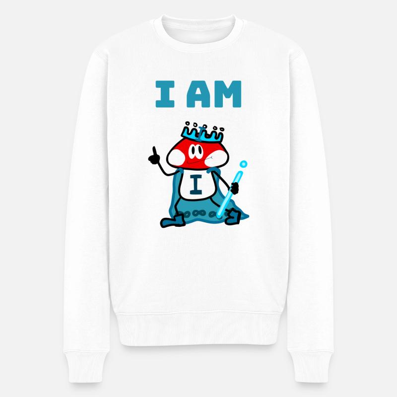 JE SUIS - Pull Premium bio Homme - blanc