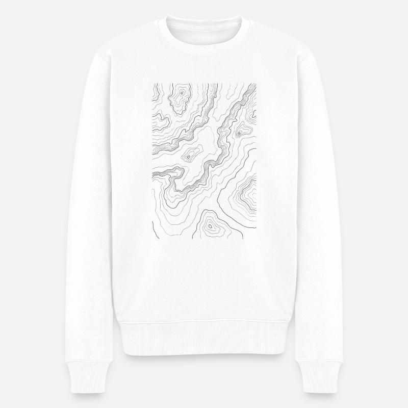 Topografie - Männer Premium Bio Pullover - Weiß