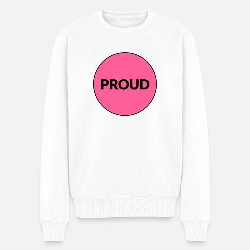 STOLZER LGBT-STOLZ - Männer Premium Bio Pullover - Weiß