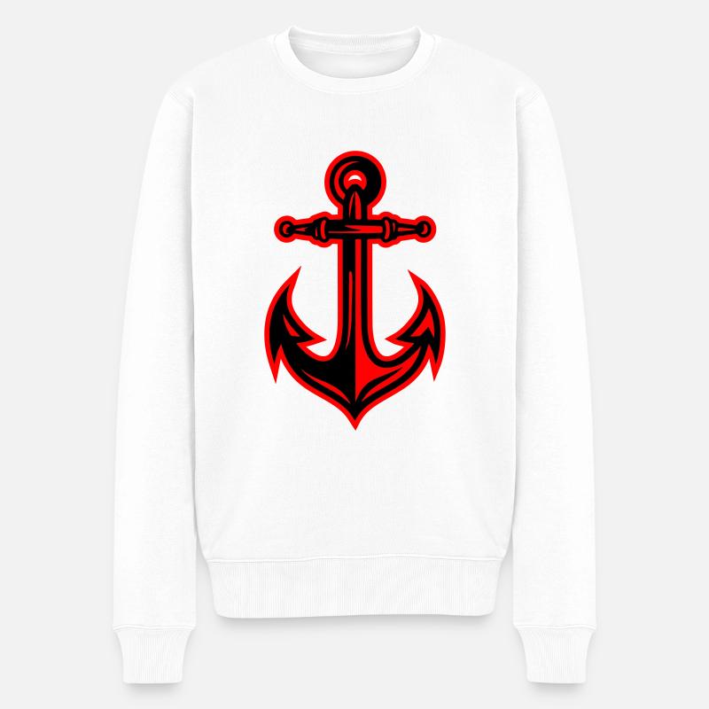Icône d’ancrage - Pull Premium bio Homme - blanc