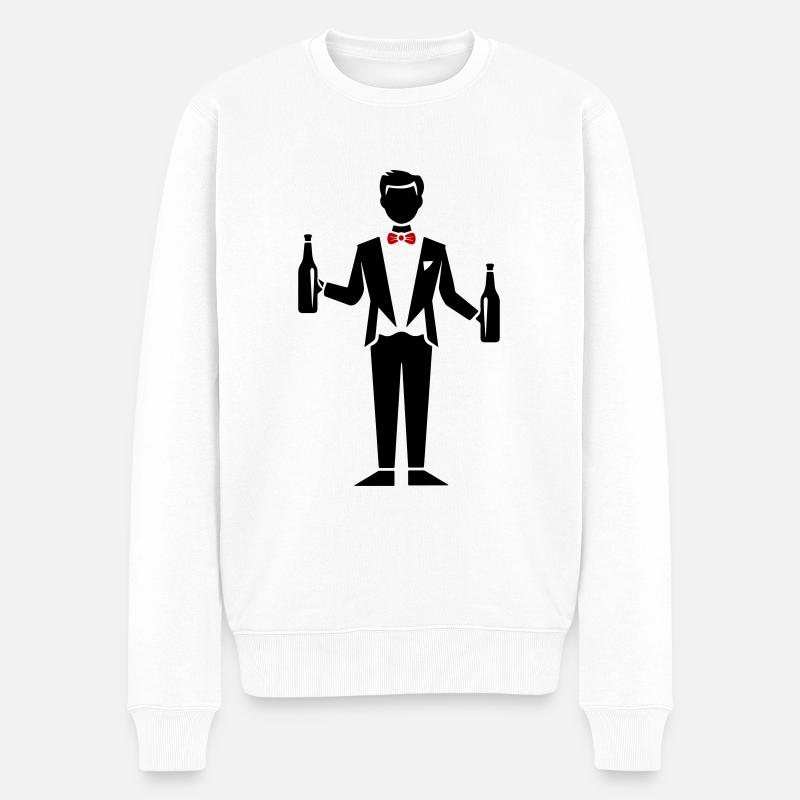 Bräutigam Team Junggesellenabschied - Männer Premium Bio Pullover - Weiß