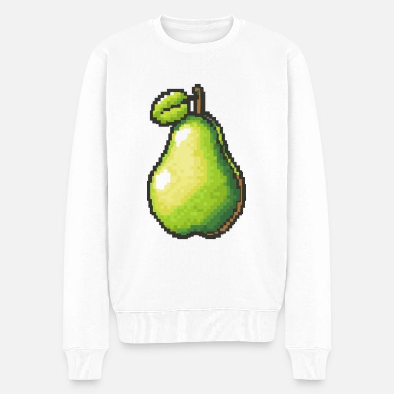 Icône de pixel d’ampoule - Pull Premium bio Homme - blanc