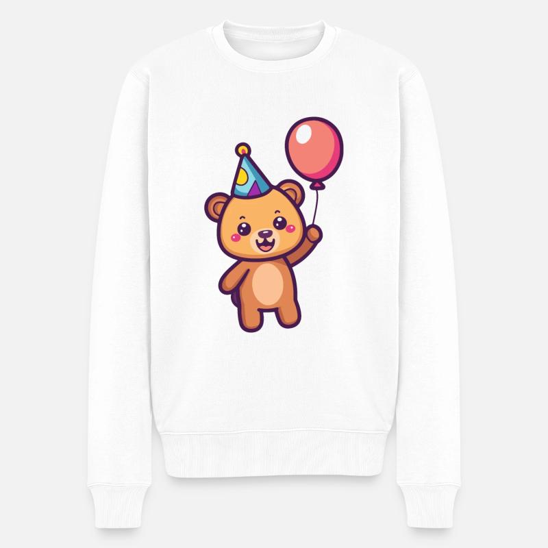 Ours Anniversaire Bébé - Pull Premium bio Homme - blanc