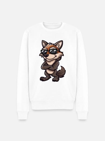 wolf animal - Men's Premium Organic Jumper - white