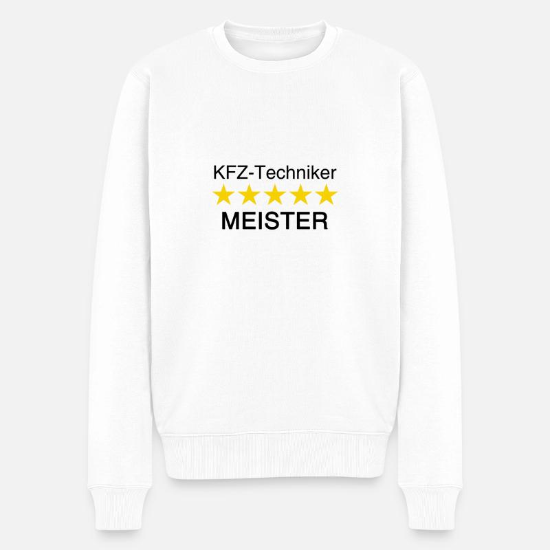 KFZ Techniker Meister - Männer Premium Bio Pullover - Weiß