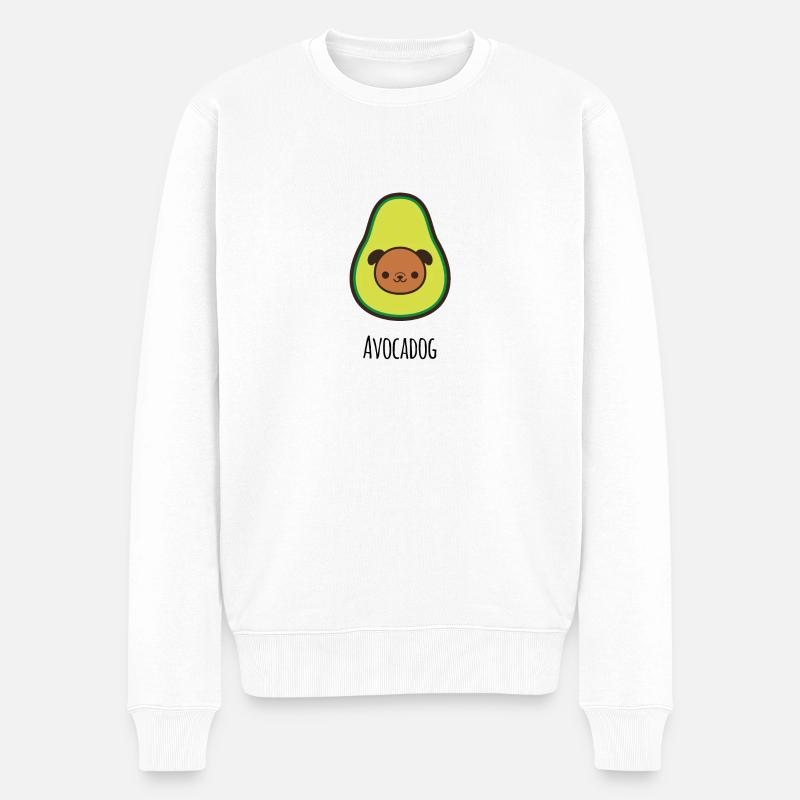 Avocadog - Männer Premium Bio Pullover - Weiß