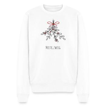 Weihnachtsmotiv Mistelzweig Weihnachten Christmas - Männer Premium Bio Pullover - Weiß - Vorne - Thijin (182cm)