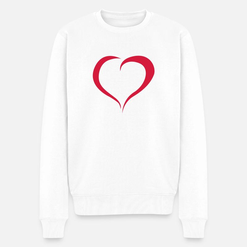 cœur - Pull Premium bio Homme - blanc