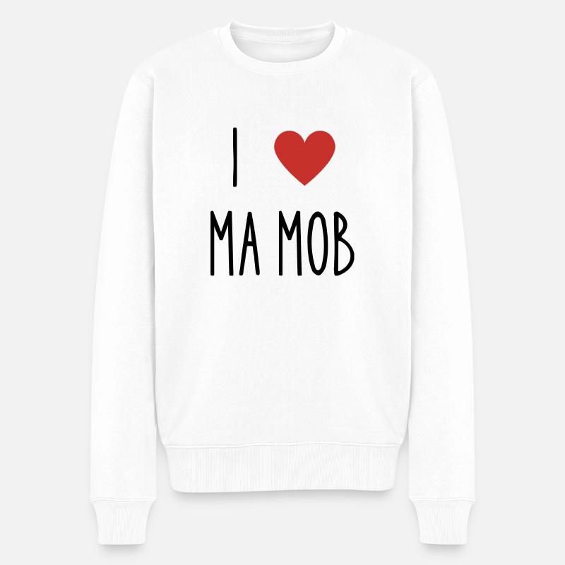 i love ma mob - Pull Premium bio Homme - blanc