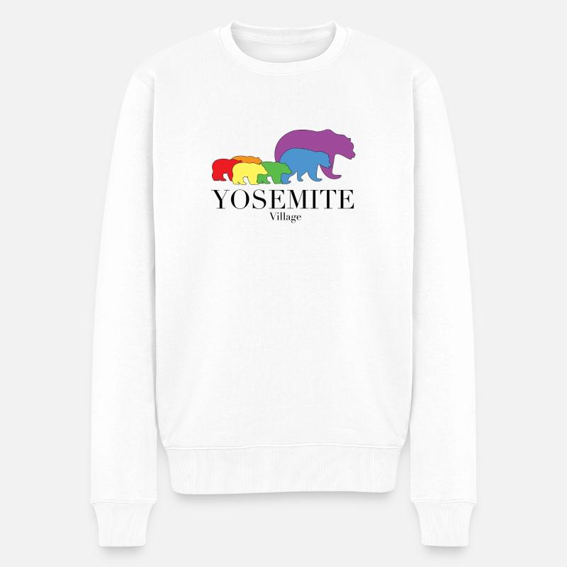 Yosemite-Dorf - Männer Premium Bio Pullover - Weiß