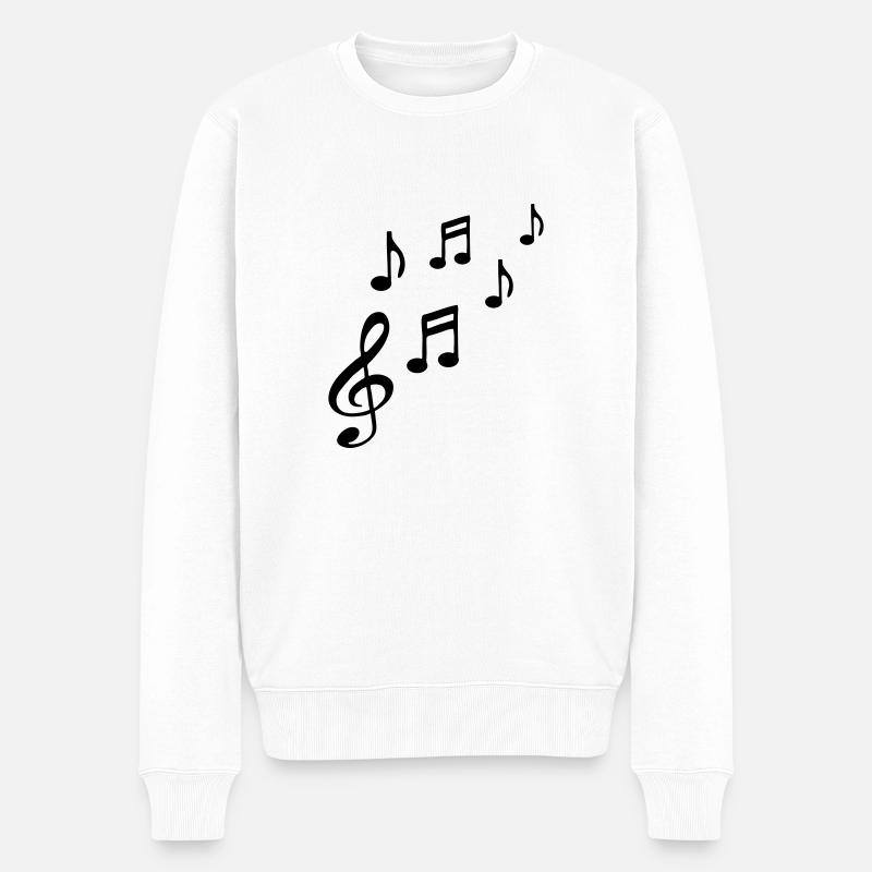 music - Pull Premium bio Homme - blanc