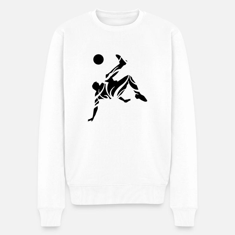 Fußball de - Männer Premium Bio Pullover - Weiß