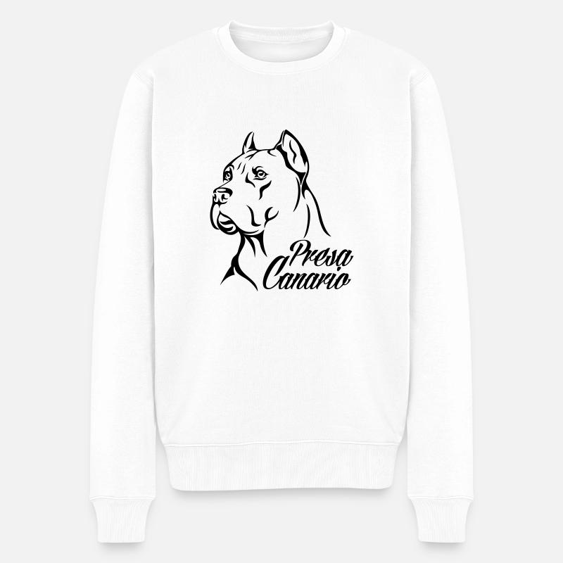 presa canario - Männer Premium Bio Pullover - Weiß