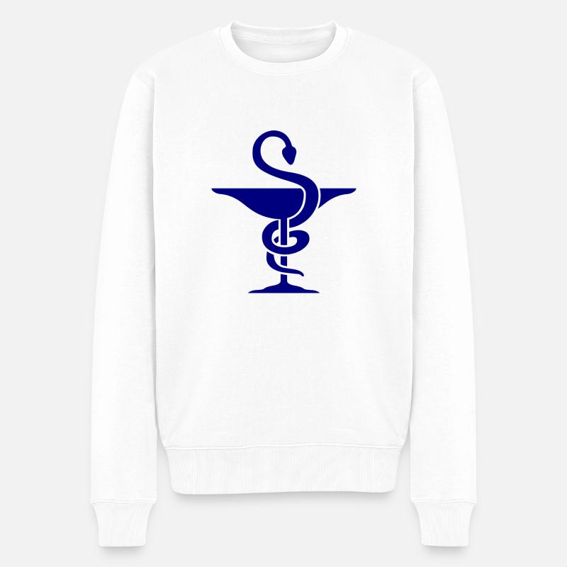 doc191 - Männer Premium Bio Pullover - Weiß