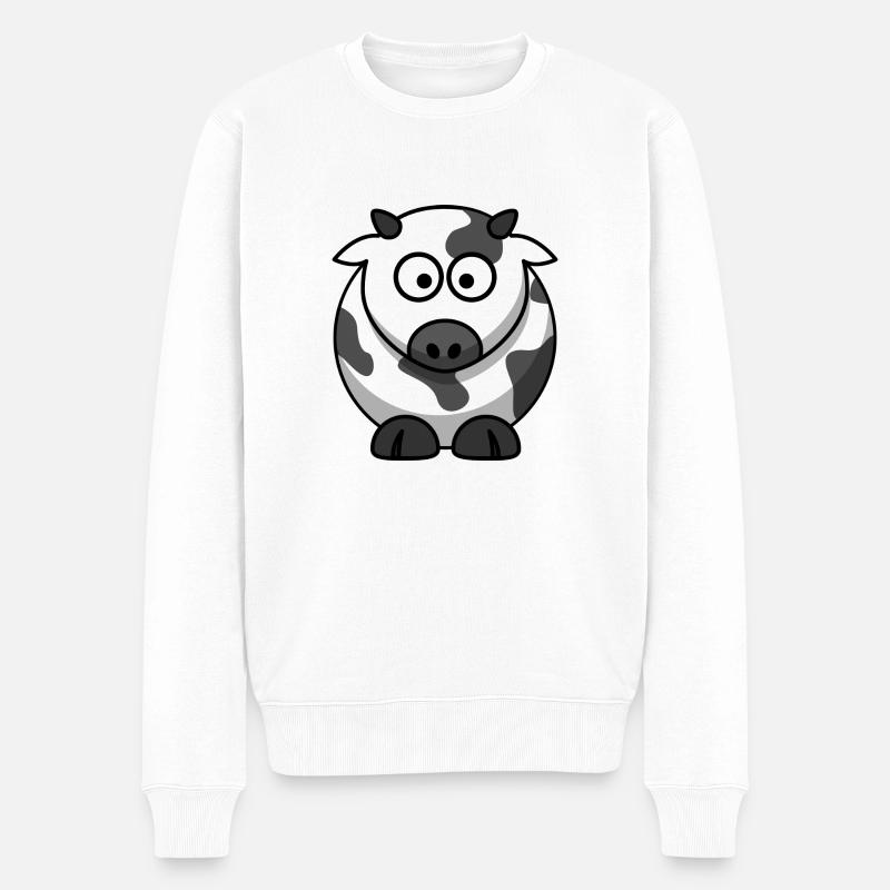 cow118 - Pull Premium bio Homme - blanc
