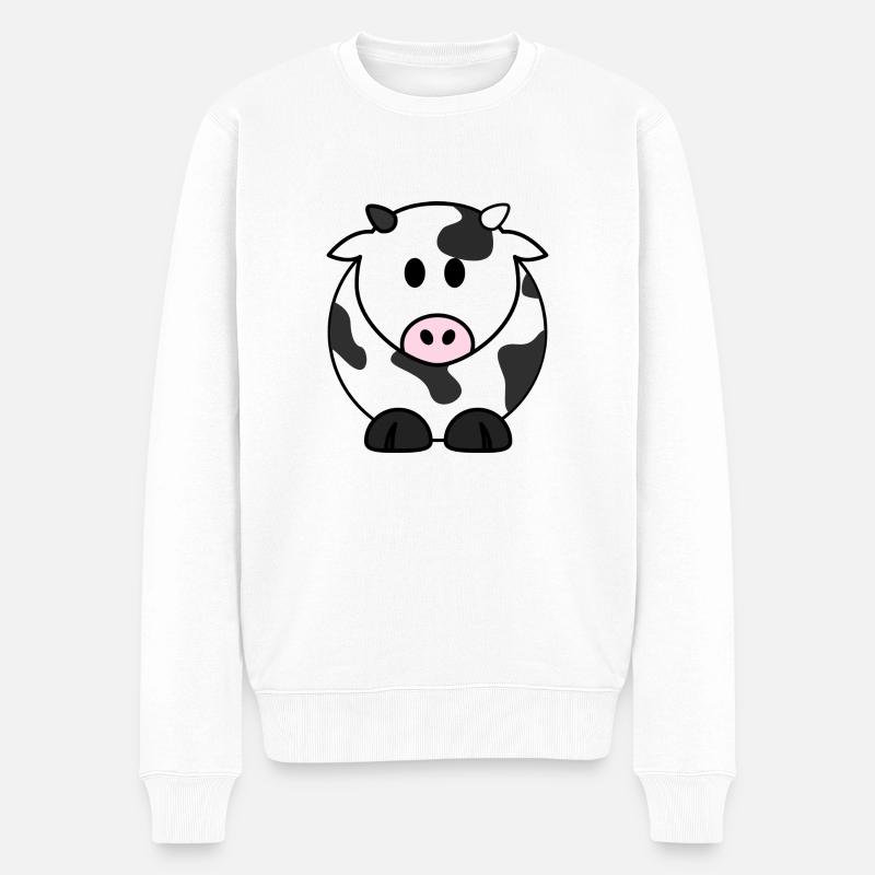 cow259 - Pull Premium bio Homme - blanc
