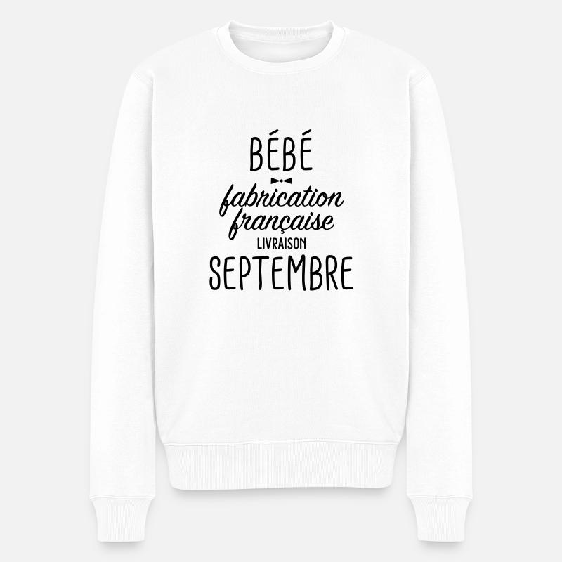 bébé français septembre - Pull Premium bio Homme - blanc