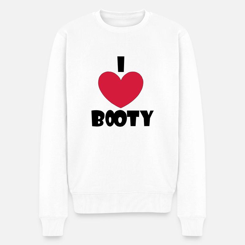 J'aime Booty - Pull Premium bio Homme - blanc