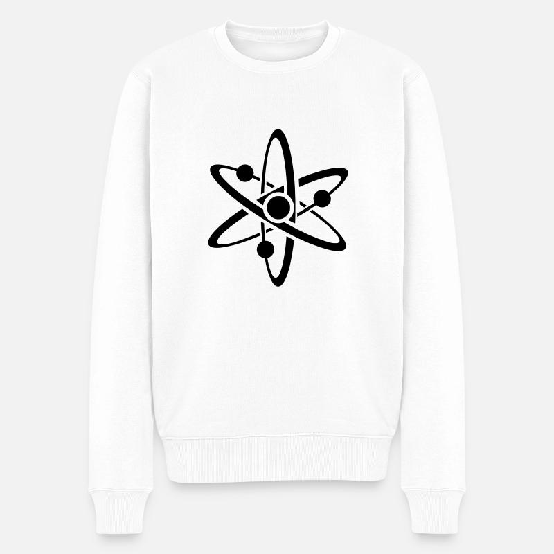 atom - Männer Premium Bio Pullover - Weiß