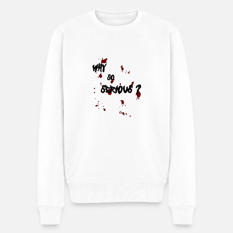 Pourquoi si sérieux? - Pull Premium bio Homme - blanc