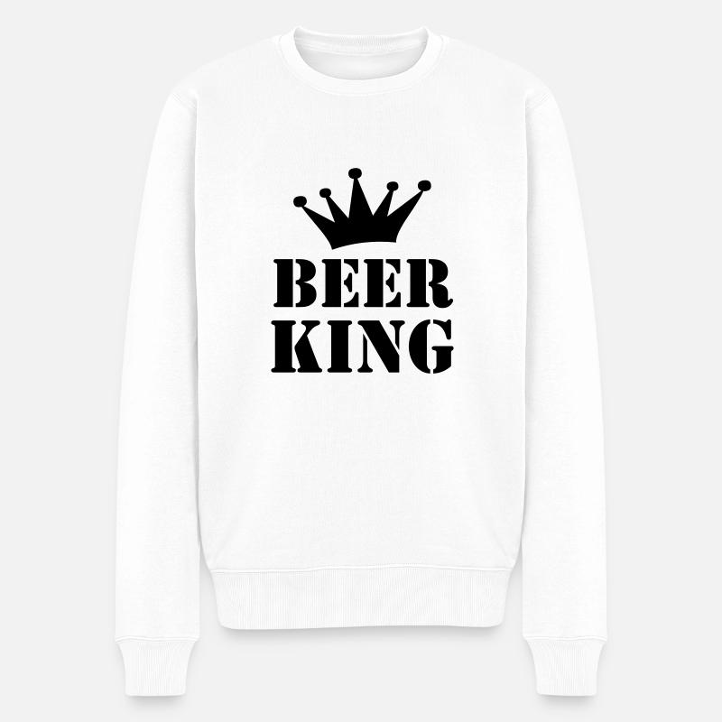 beer_king - Pull Premium bio Homme - blanc