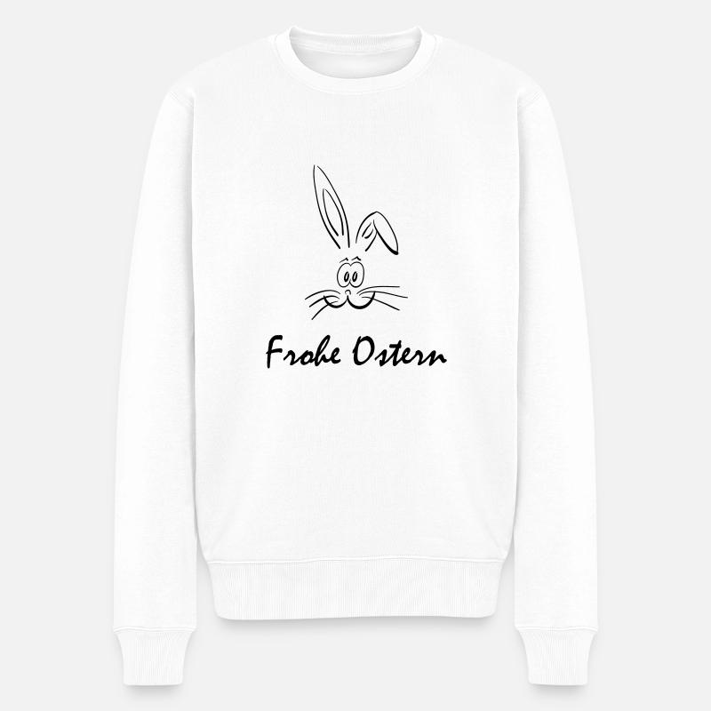frohe ostern - Männer Premium Bio Pullover - Weiß