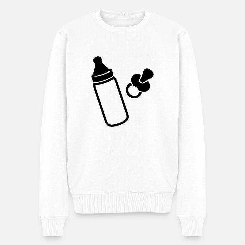 schnuller_und_flasche_f1 - Pull Premium bio Homme - blanc