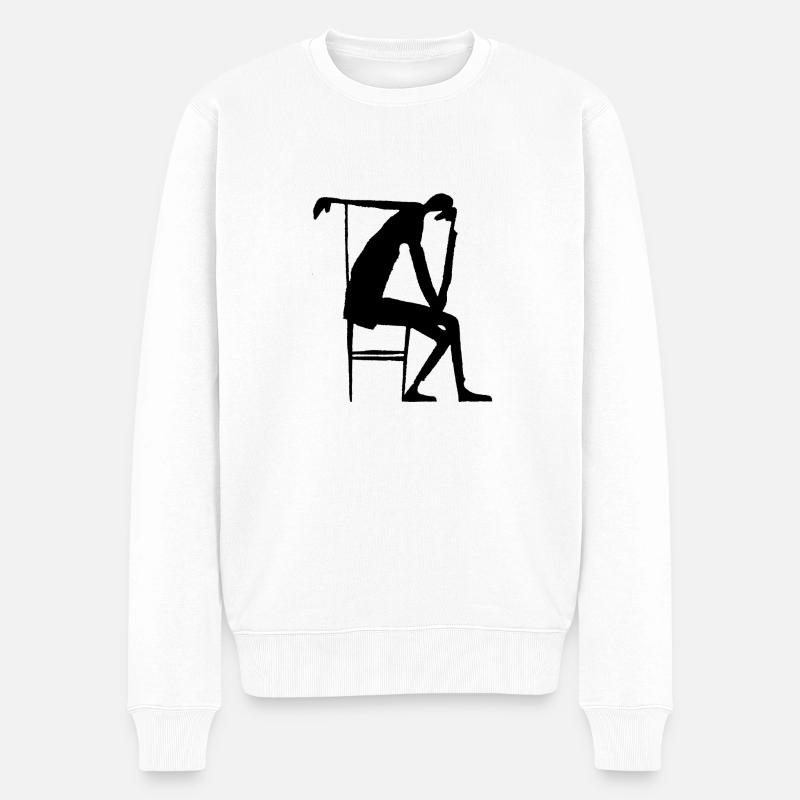 Franz Kafka - Le Penseur - Pull Premium bio Homme - blanc