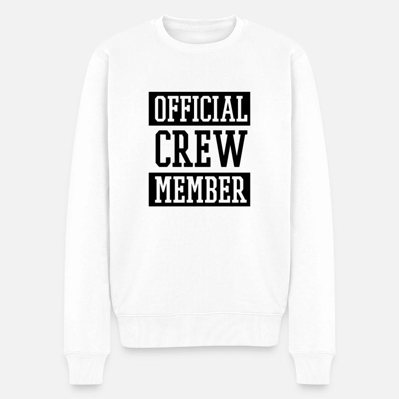 OFFICIAL CREW MEMBER - Männer Premium Bio Pullover - Weiß
