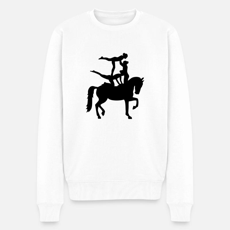 Voltigieren - Männer Premium Bio Pullover - Weiß