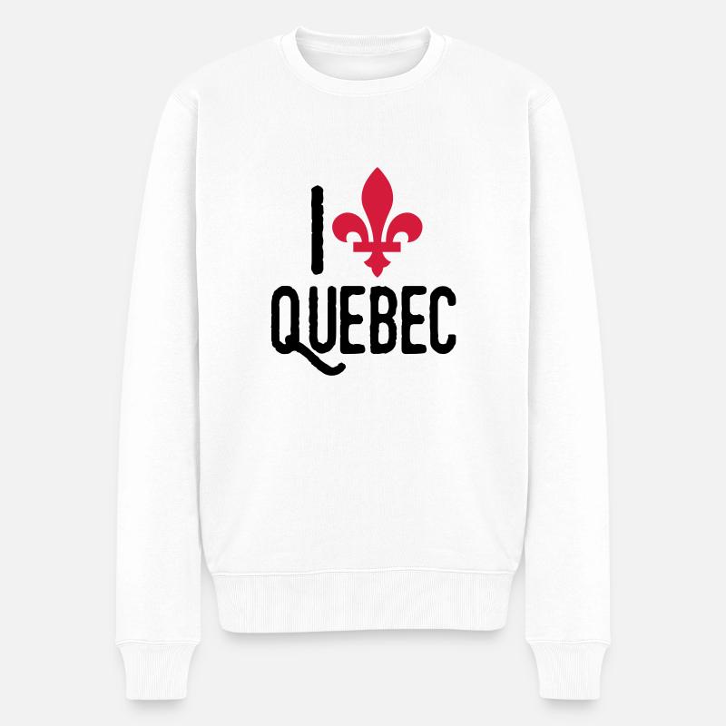 quebec - Männer Premium Bio Pullover - Weiß